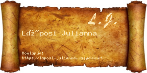 Láposi Julianna névjegykártya