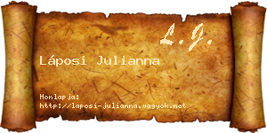 Láposi Julianna névjegykártya